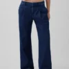 365 lavt sittende plisserte jeansbukser