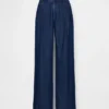 365 lavt sittende plisserte jeansbukser