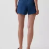 4" bomullsgas-denim-Shorts med enkel påkledning