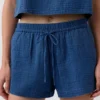 4" bomullsgas-denim-Shorts med enkel påkledning