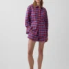 4" boxershorts i seersucker-rutemønster