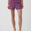 4" boxershorts i seersucker-rutemønster