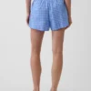 4" boxershorts i seersucker-rutemønster