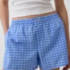 4" boxershorts i seersucker-rutemønster