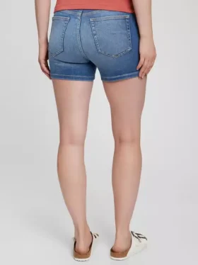4″ denimshorts med innsatt panel for mammaklær