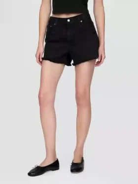 4″ midje, ultramyke, avslappede Shorts med avkuttet kant