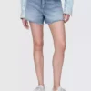 4" midje, ultramyke, avslappede Shorts med avkuttet kant