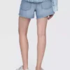 4" midje, ultramyke, avslappede Shorts med avkuttet kant