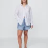 4" midje, ultramyke, avslappede Shorts med avkuttet kant
