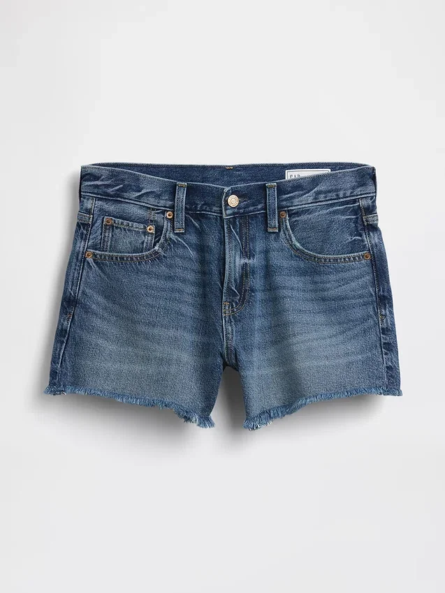 4" midje, ultramyke, avslappede Shorts med avkuttet kant