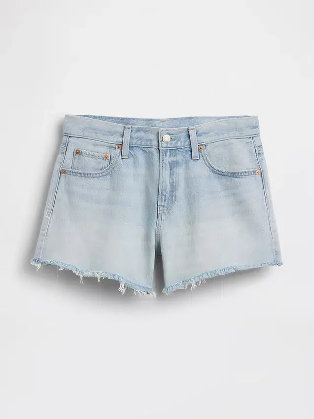4" midje, ultramyke, avslappede Shorts med avkuttet kant