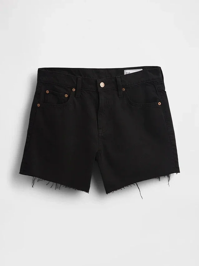 4" midje, ultramyke, avslappede Shorts med avkuttet kant