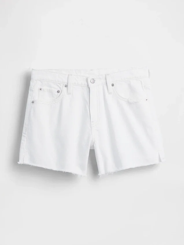 4" midje, ultramyke, avslappede Shorts med avkuttet kant