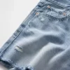 4" midje, ultramyke, avslappede Shorts med avkuttet kant