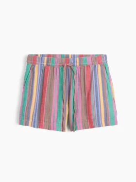 4" Shorts i bomullsgas med middels høy midje
