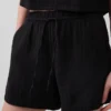 4" Shorts i bomullsgas med middels høy midje