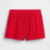 4" Shorts i bomullsgas med middels høy midje