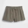 4" Shorts i bomullsgas med middels høy midje