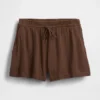 4" Shorts i bomullsgas med middels høy midje