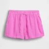 4" Shorts i bomullsgas med middels høy midje