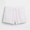 4" Shorts i bomullsgas med middels høy midje