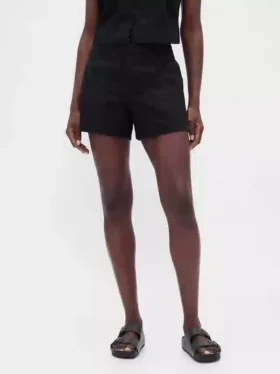 4″ Shorts i linblanding med middels høy midje