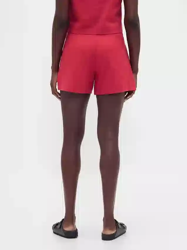 4" Shorts i linblanding med middels høy midje