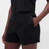 4" Shorts i linblanding med middels høy midje