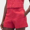 4" Shorts i linblanding med middels høy midje