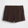 4" Shorts i linblanding med middels høy midje