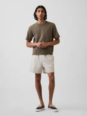 5,5" avslappede shorts i linblanding