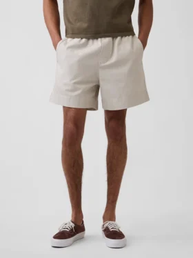 5,5″ avslappede shorts i linblanding