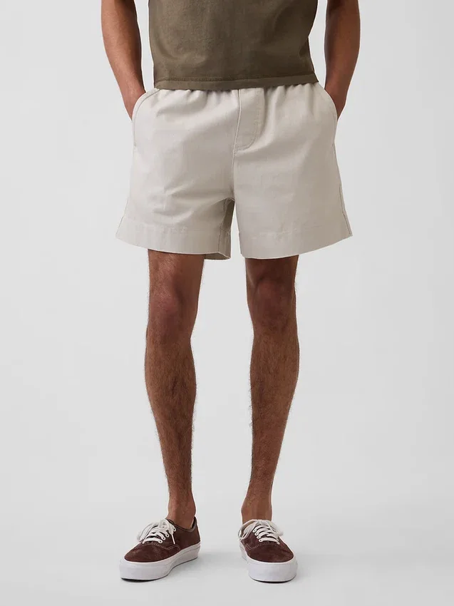 5,5" avslappede shorts i linblanding