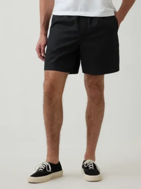 5,5″ avslappede shorts i linblanding