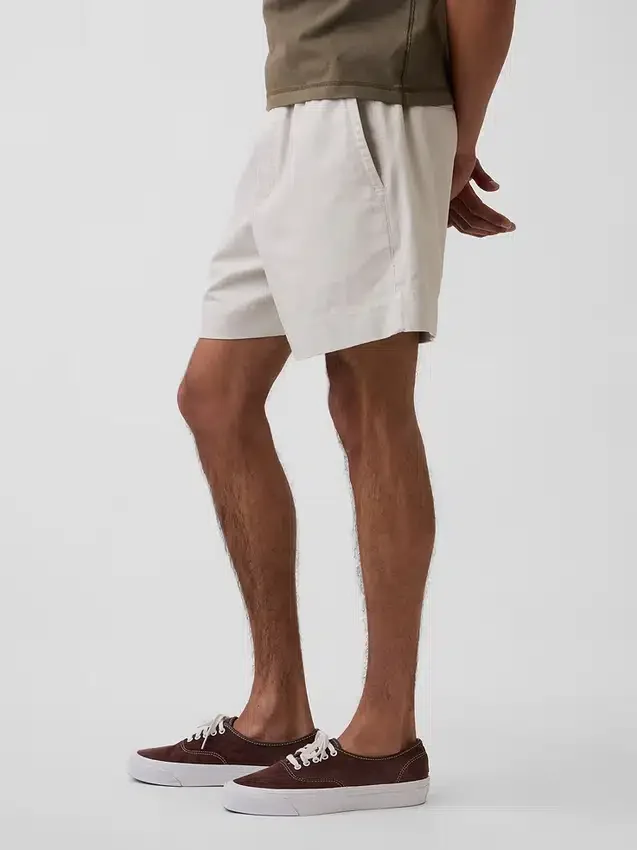 5,5" avslappede shorts i linblanding