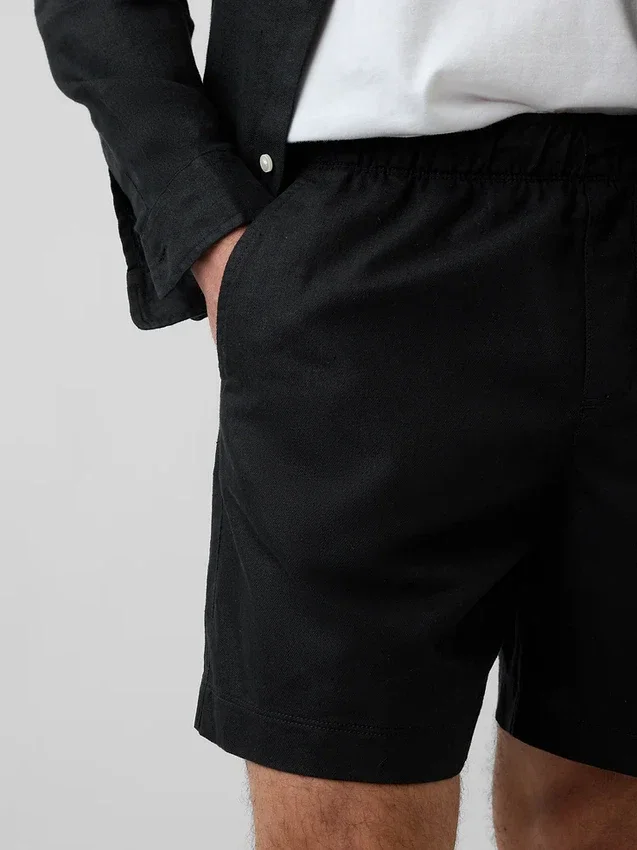 5,5" avslappede shorts i linblanding