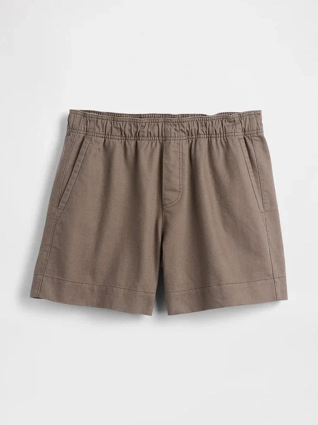 5,5" avslappede shorts i linblanding