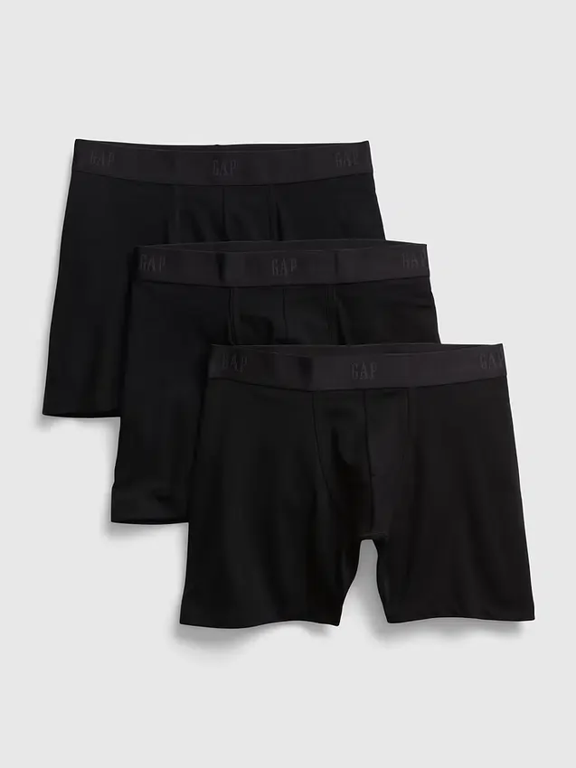 5" boxershorts i økologisk stretchbomull (3-pakning)