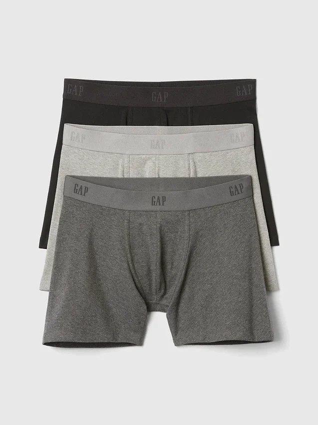 5" boxershorts i økologisk stretchbomull (3-pakning)