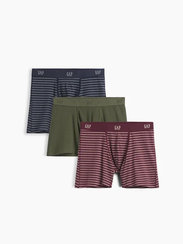 5" boxershorts i økologisk stretchbomull (3-pakning)