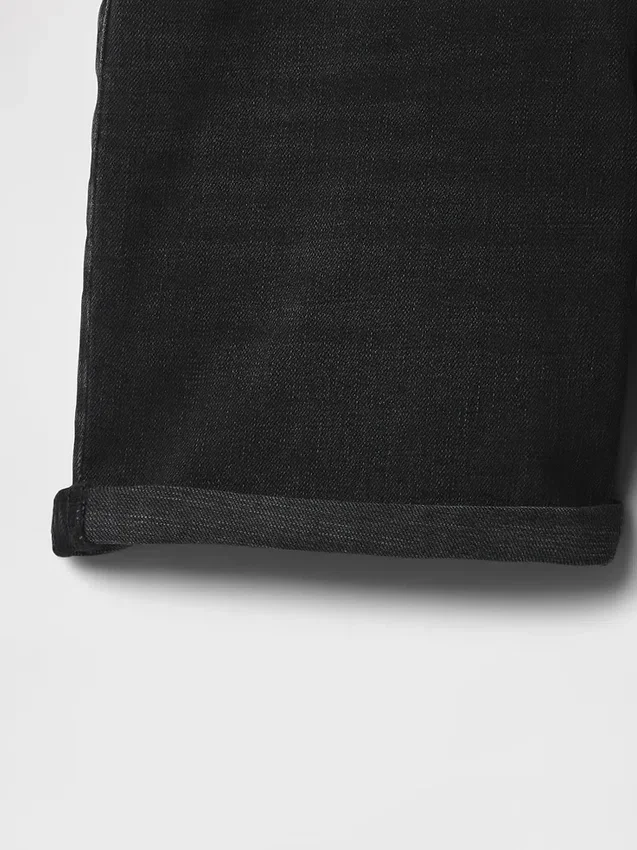 5" midt høye denim-Shorts i girlfriend-stil