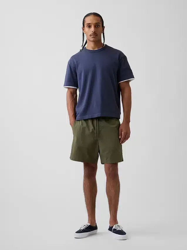 6" avslappede badebukser