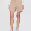 6" midhøye plisserte shorts i twill