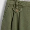 6" midhøye plisserte shorts i twill