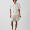 7,5" Shorts i lin-bomullsblanding