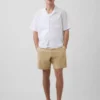7,5" Shorts i lin-bomullsblanding