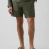 7,5" Shorts i lin-bomullsblanding