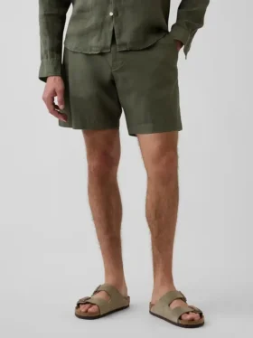 7,5″ Shorts i lin-bomullsblanding