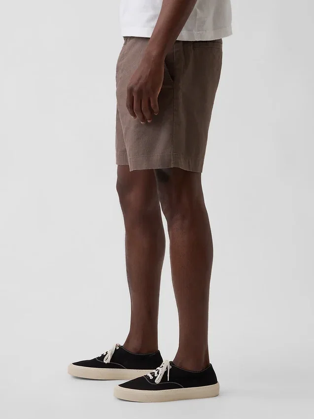 7,5" Shorts i lin-bomullsblanding