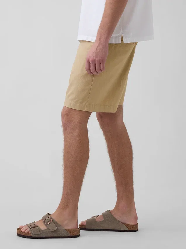 7,5" Shorts i lin-bomullsblanding